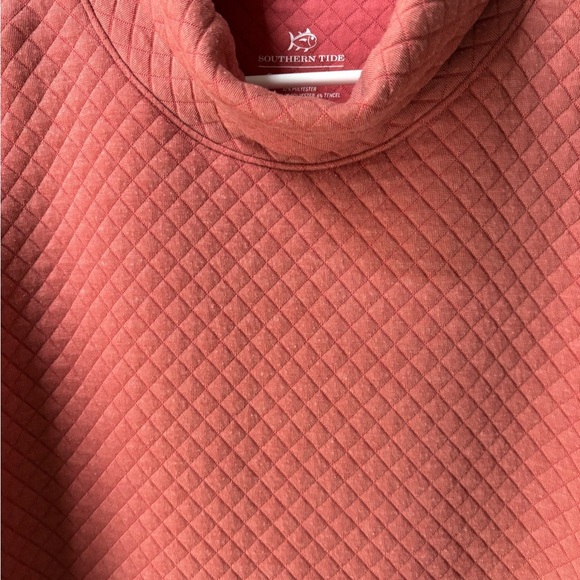 Southern Tide Quilted Pink Cowl Neck Sweatshirt - Picture 2 of 8